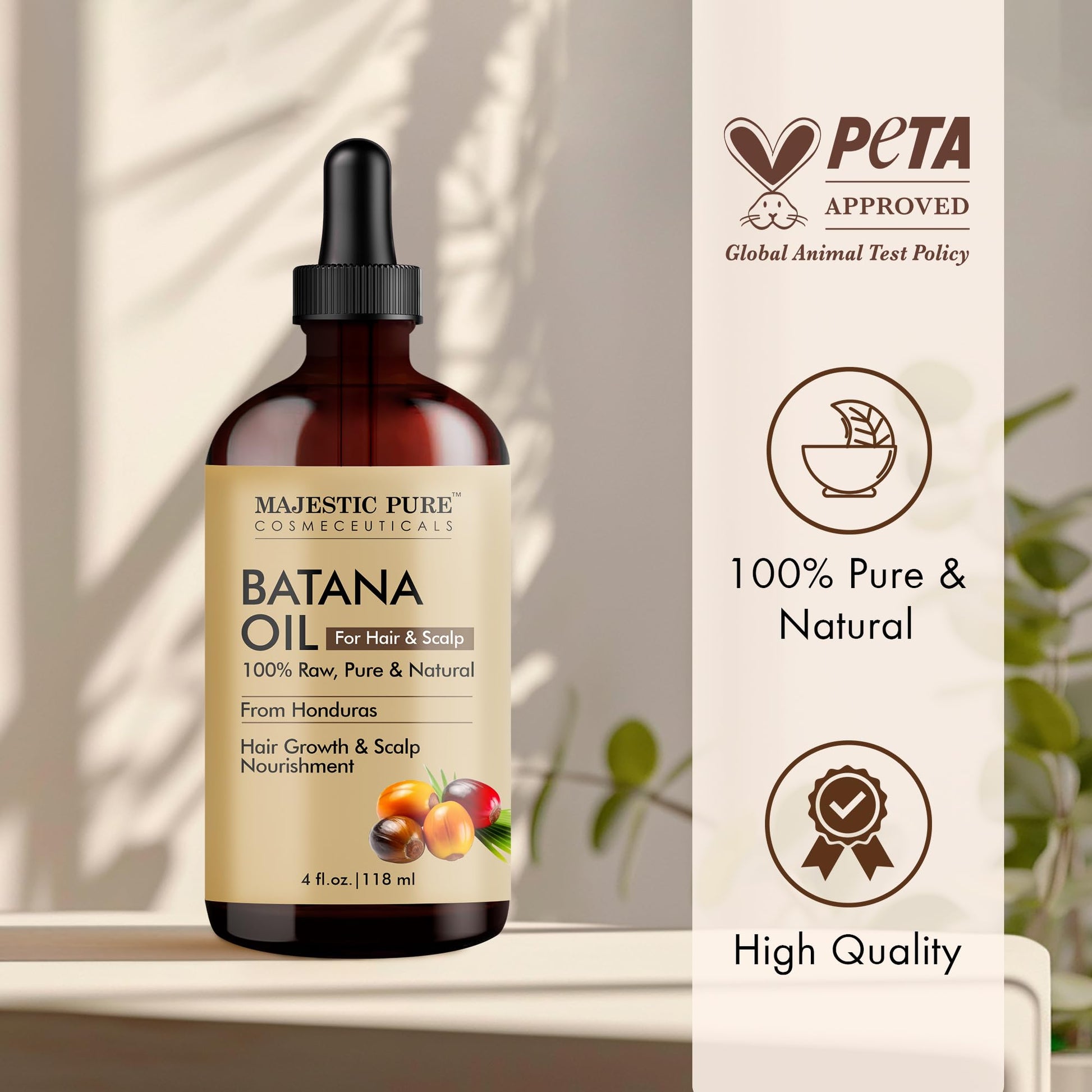 Applying Majestic Pure Batana Oil to scalp for hair growth