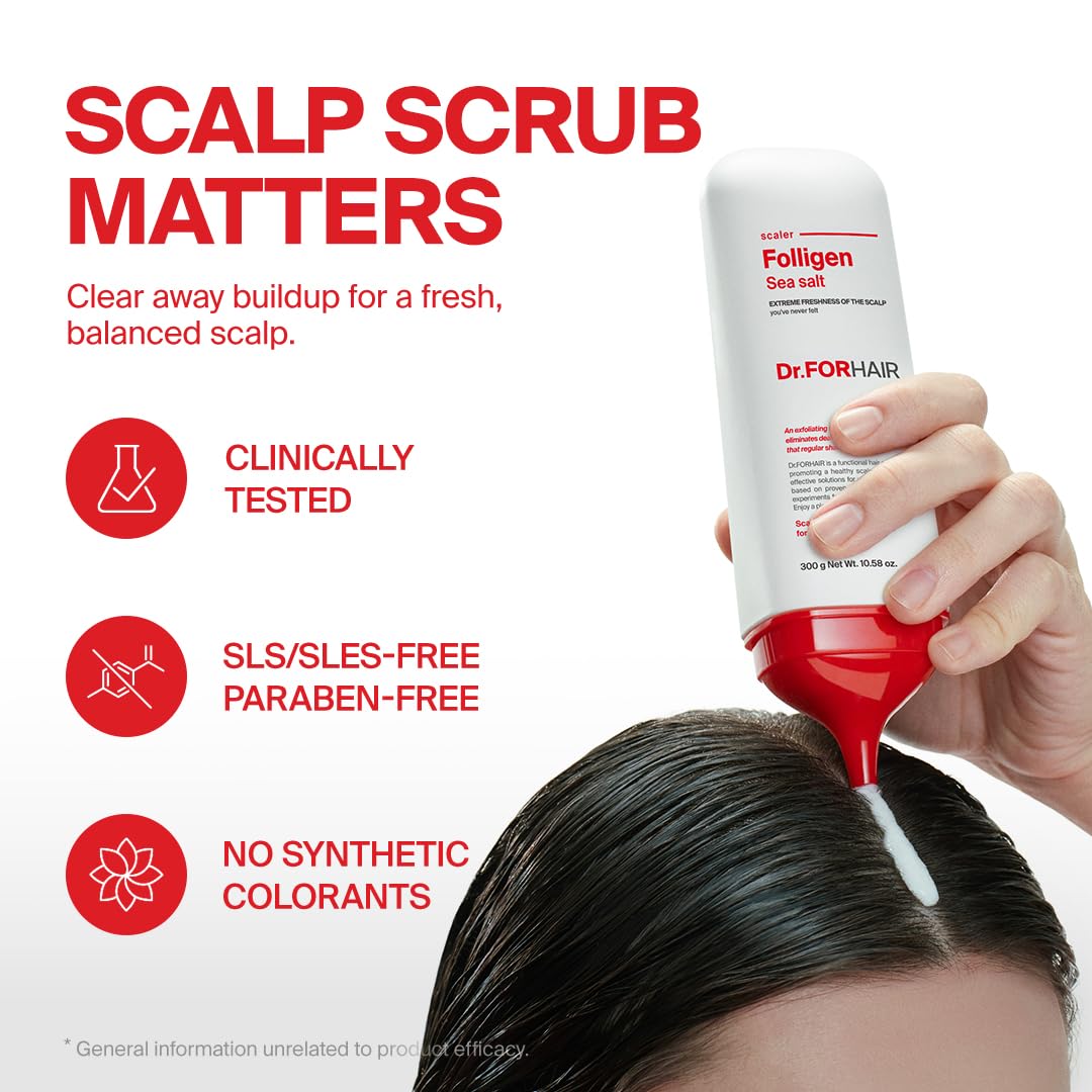 Dr.FORHAIR Folligen Sea Salt Scaler precision nozzle applicator tip close up