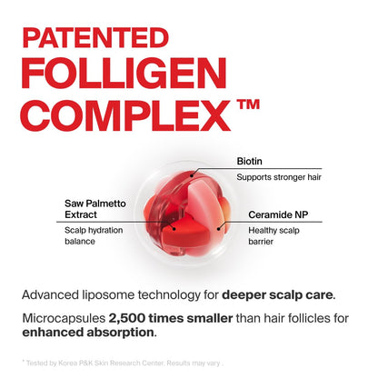 Dr.FORHAIR Folligen Sea Salt Scaler being applied to wet hair parting lines