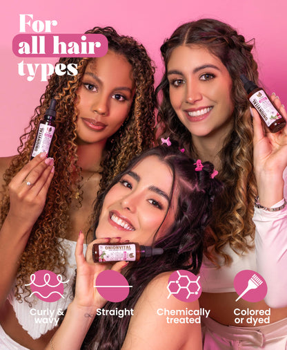 Close up of Natural Sant Onionvital hair serum packaging