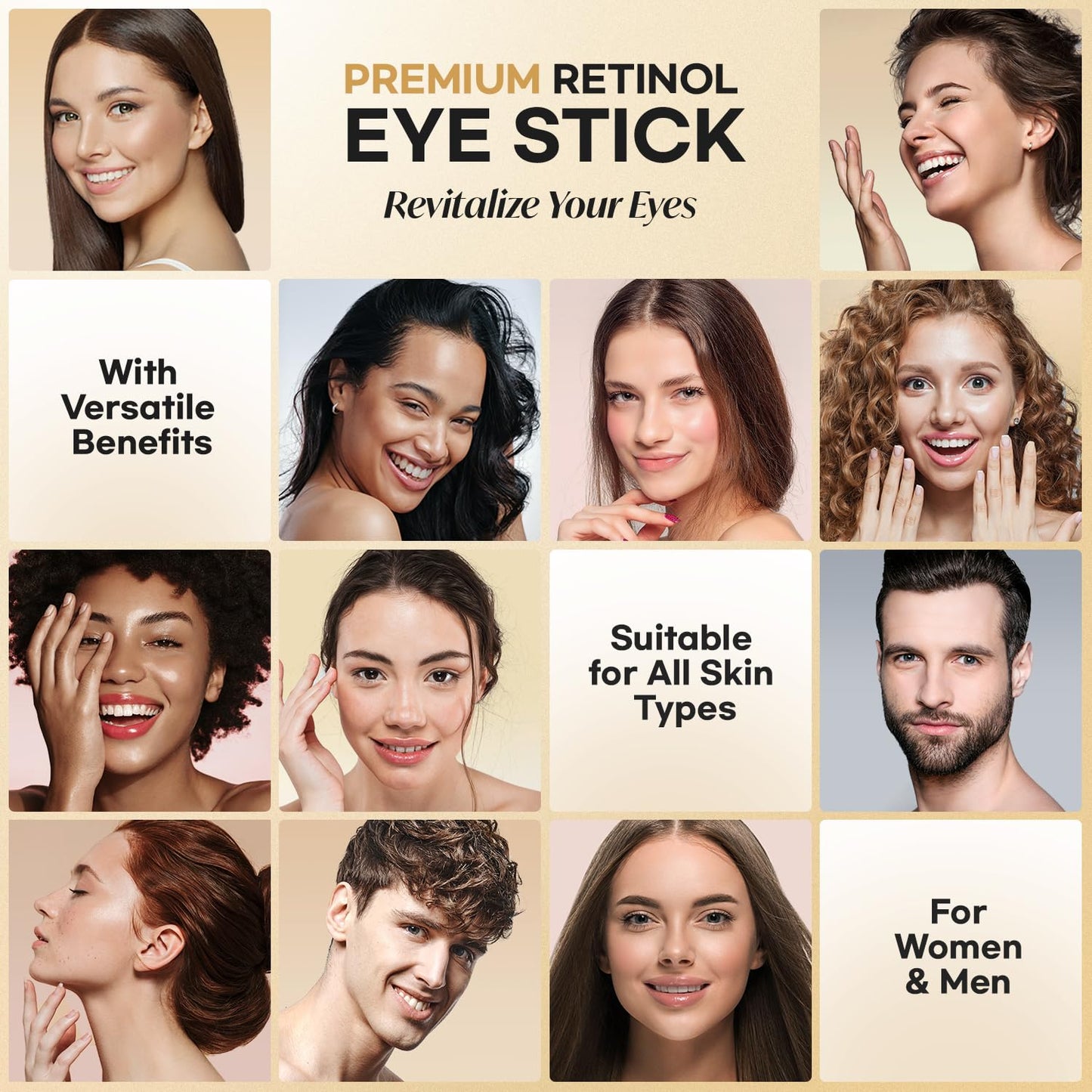 CITYGOO Retinol Eye Stick product texture and dimensions for travel-friendly skincare