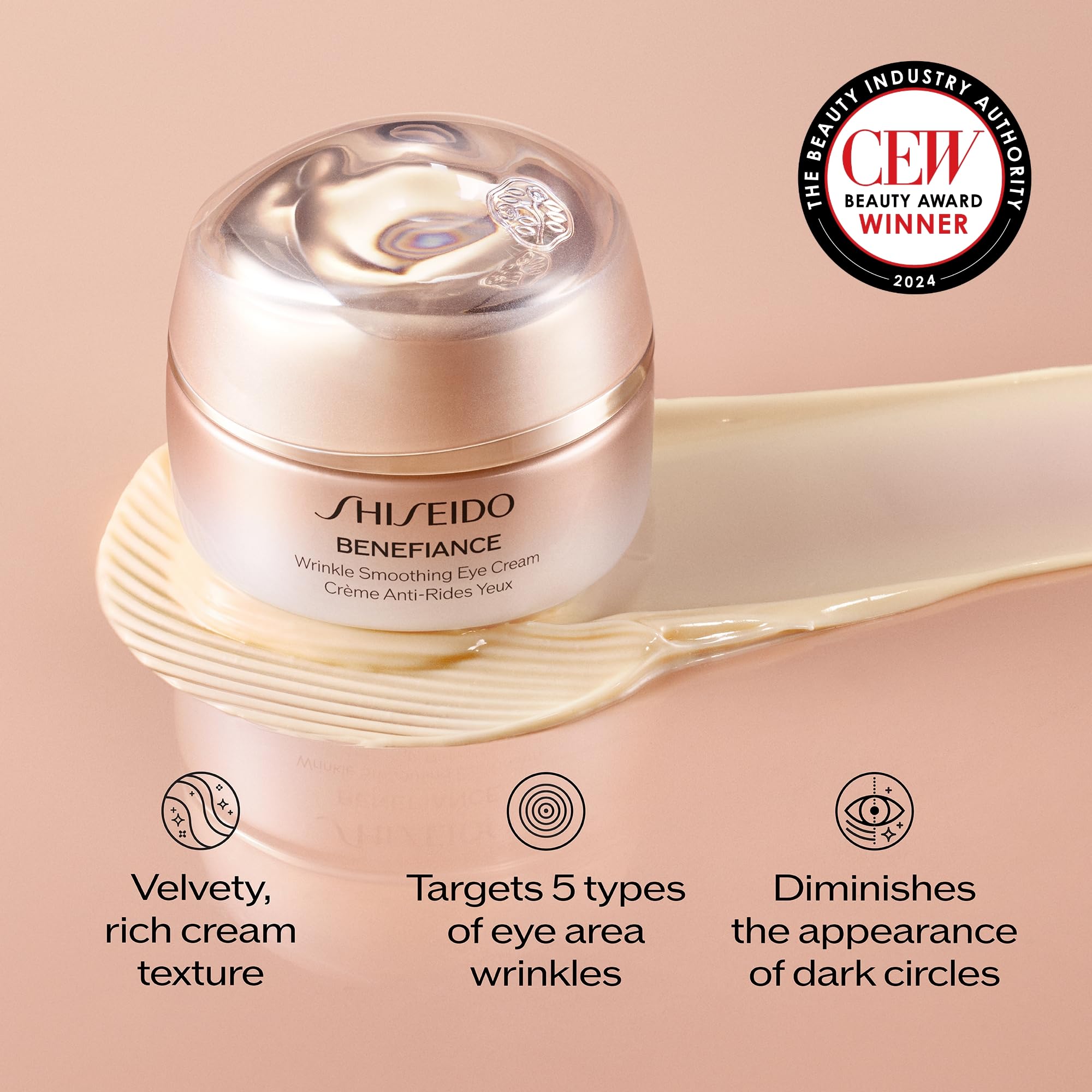 Shiseido luxury eye care product with included application spatula