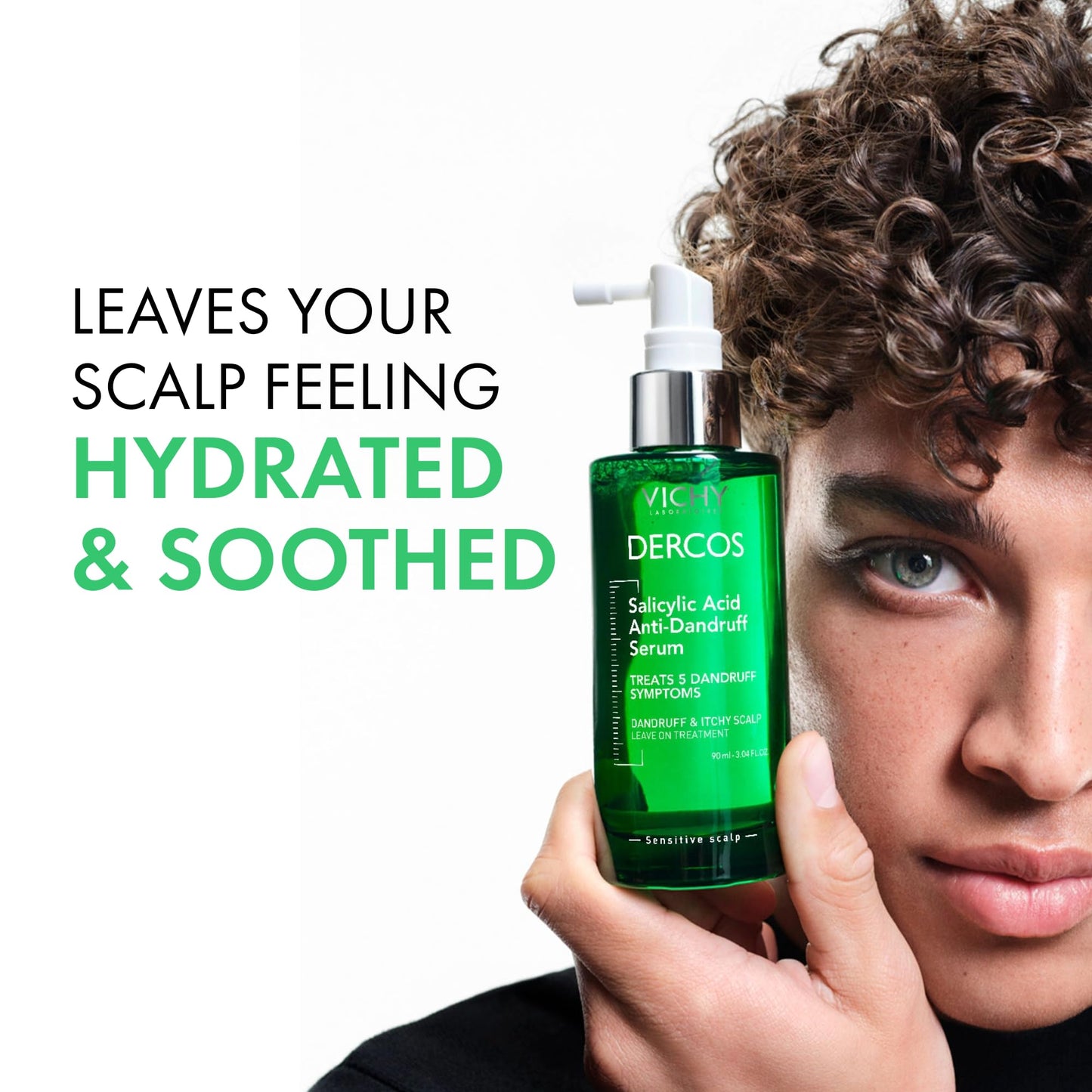 Side profile of Vichy Dercos dandruff serum