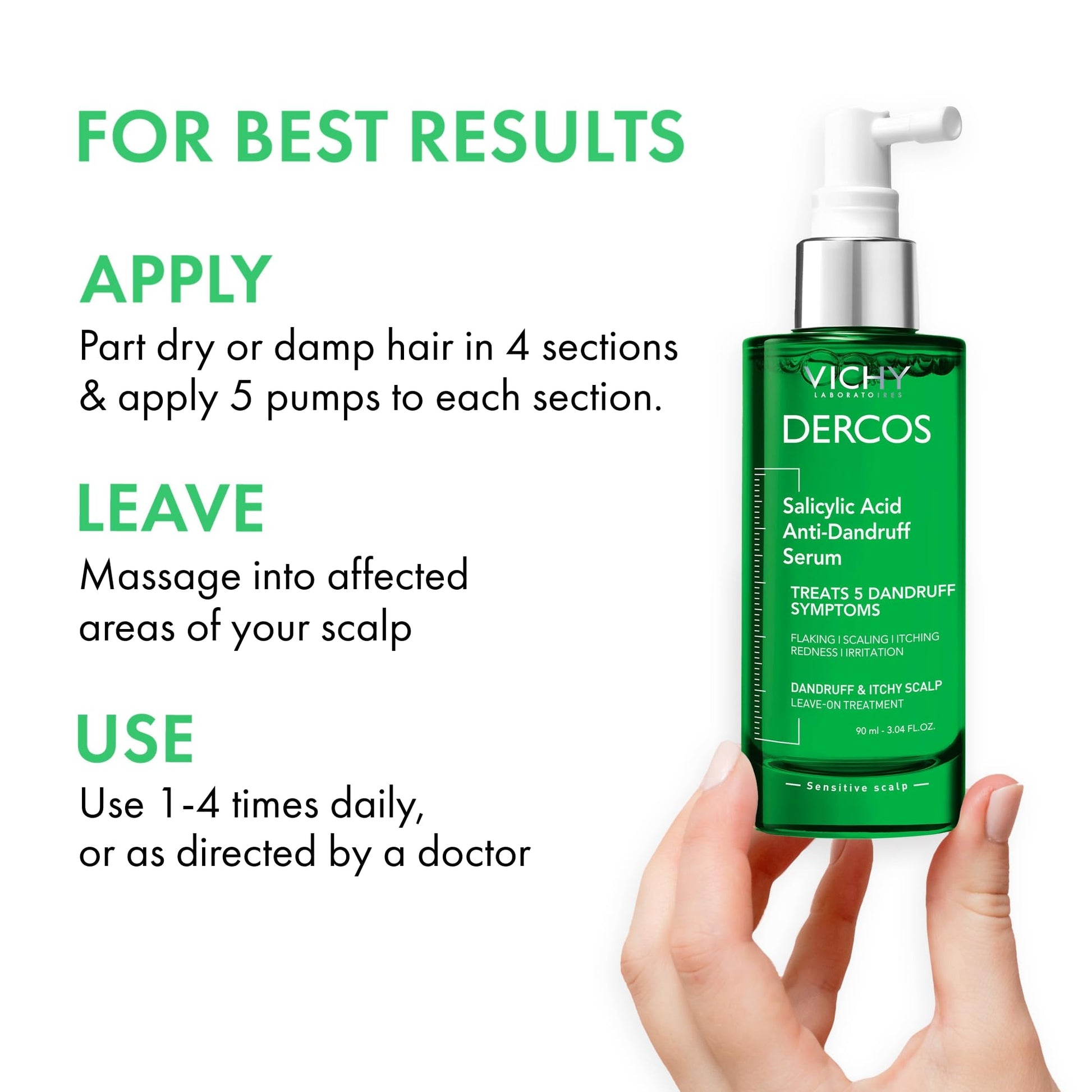 Vichy Dercos scalp treatment in lifestyle setting