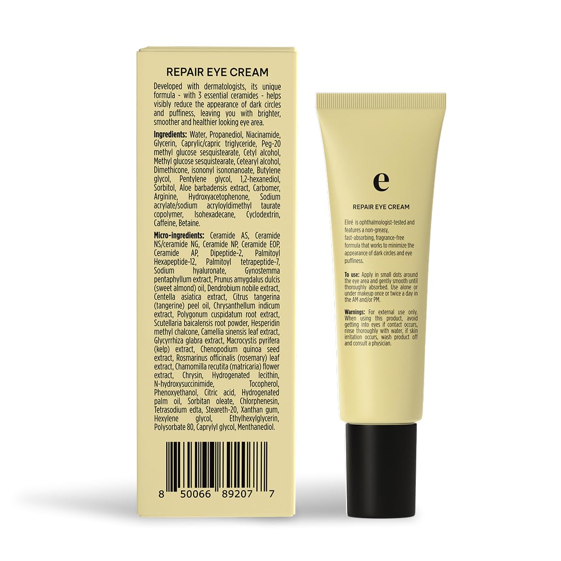 Elire repair eye cream lifestyle setting layout