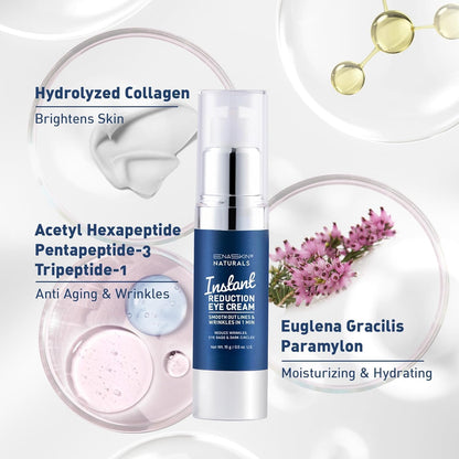 Instant reduction eye tightener cream bottle angle view