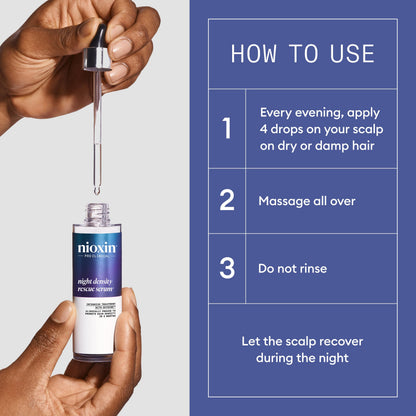 Close up of Nioxin intensive scalp treatment texture