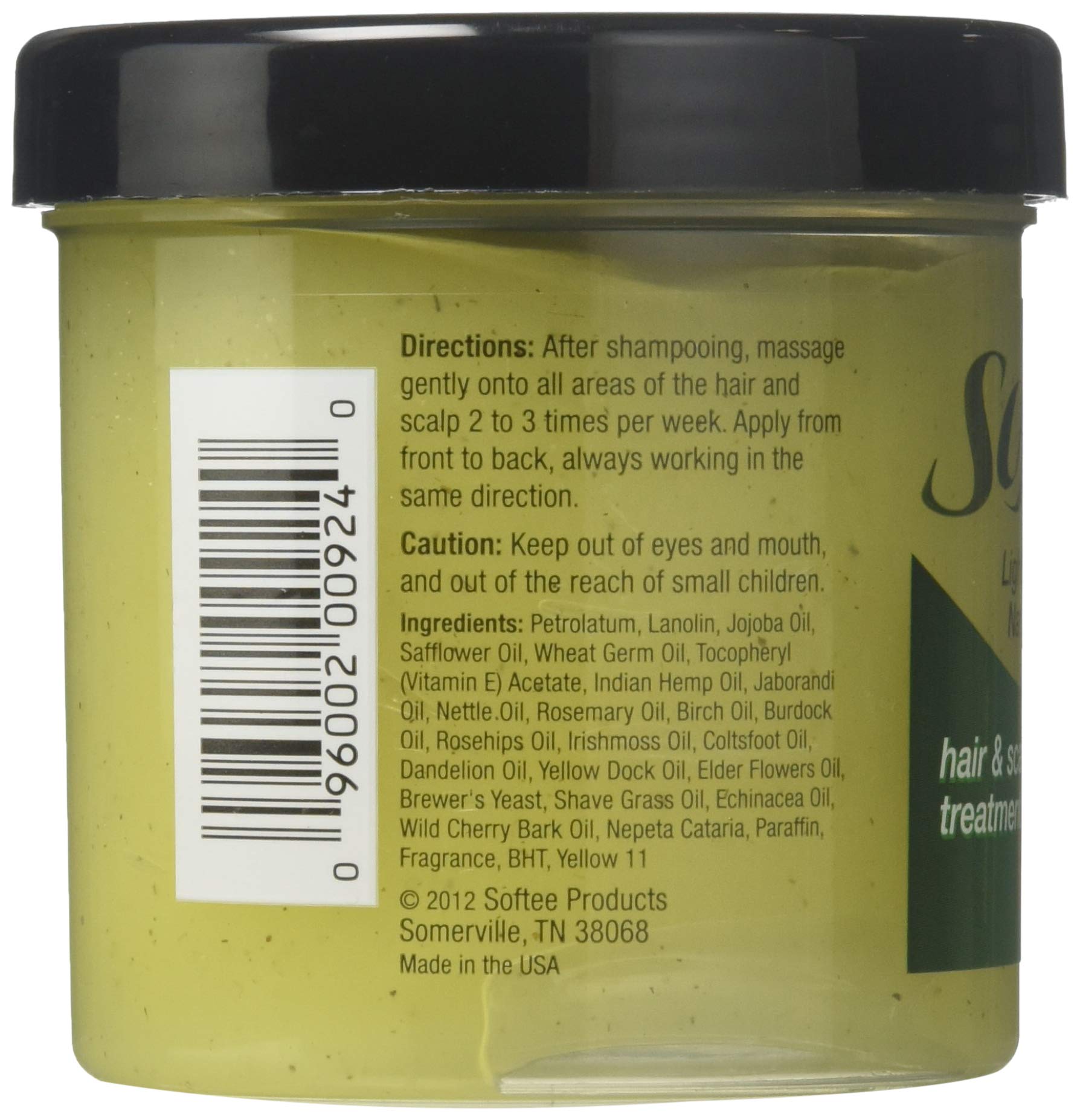 Softee Indian Hemp hair cream jar branding and packaging