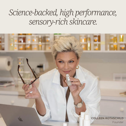 Skincare application of peach undertone eye cream