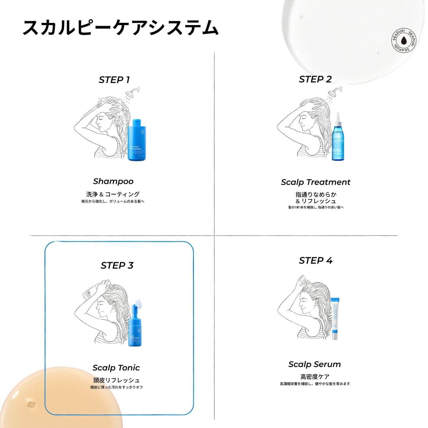 Korean hair care Seapuri scalp detox foam results