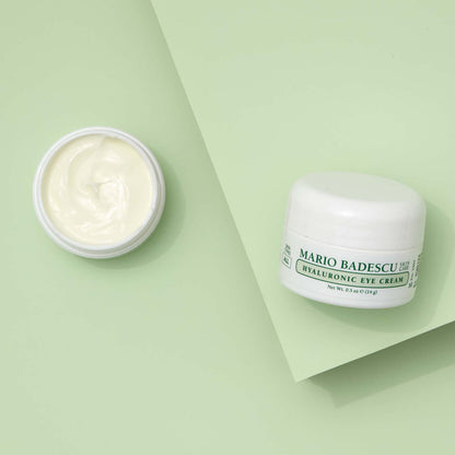 Mario Badescu eye cream jar top view and label