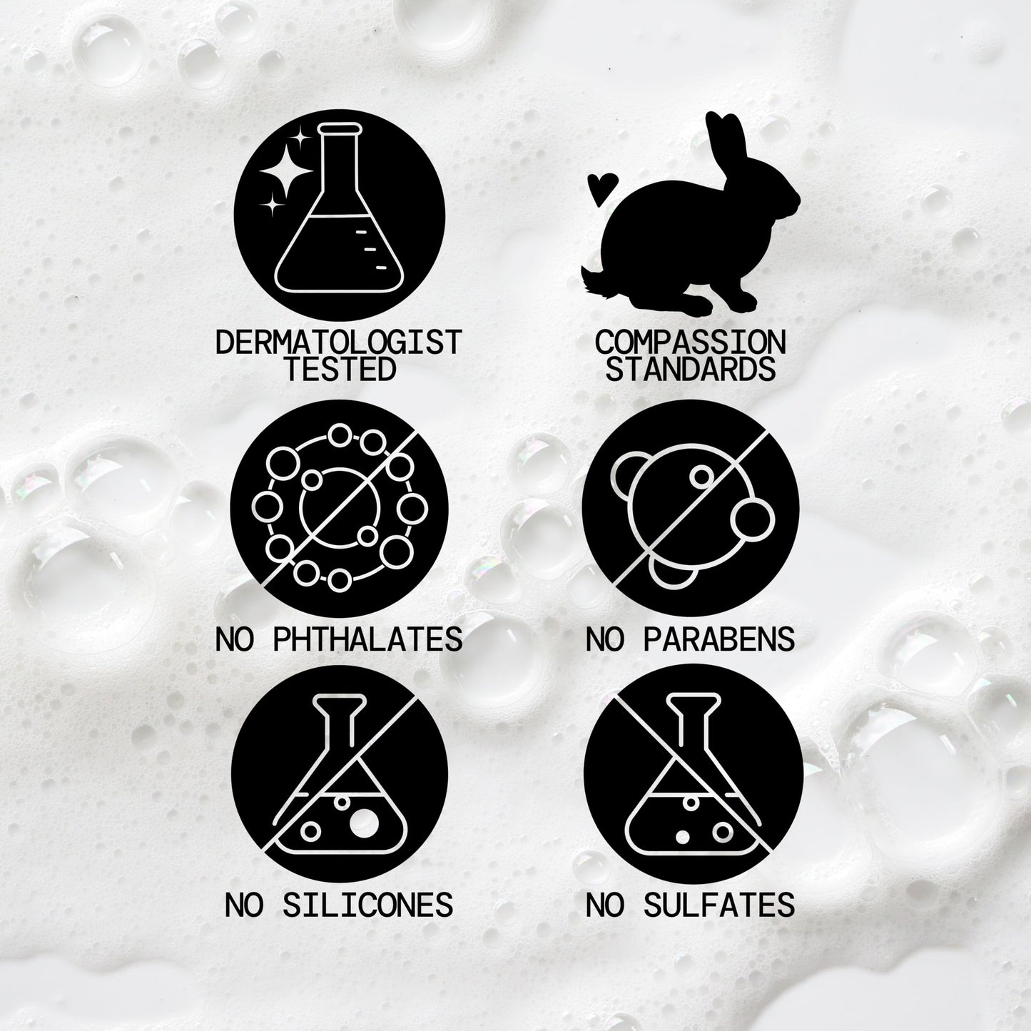 Vegan and cruelty-free certification labels on Pacifica shampoo bottle