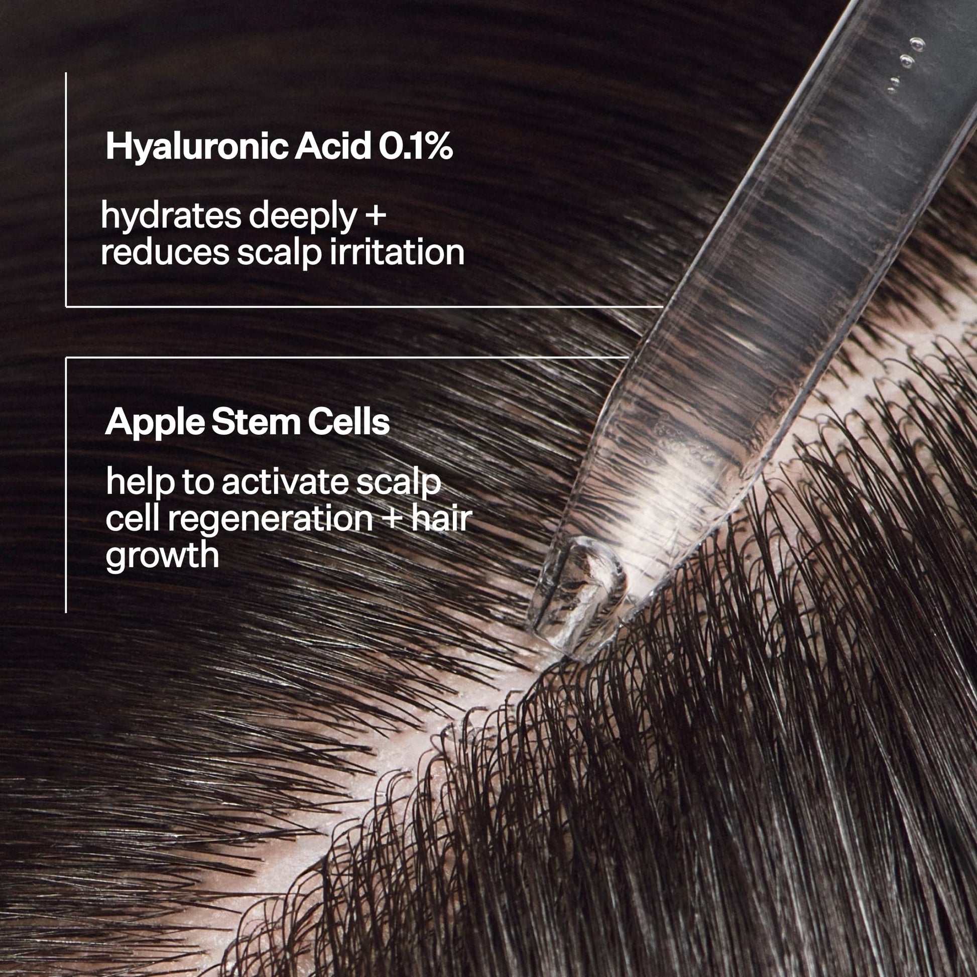 Benefits list for Act+ Acre Stem Cell Scalp Serum
