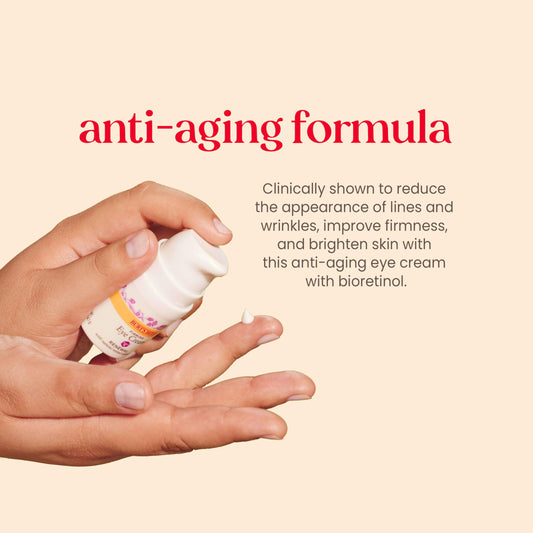 Burt's Bees natural retinol alternative eye cream packaging showing bakuchiol ingredient callouts