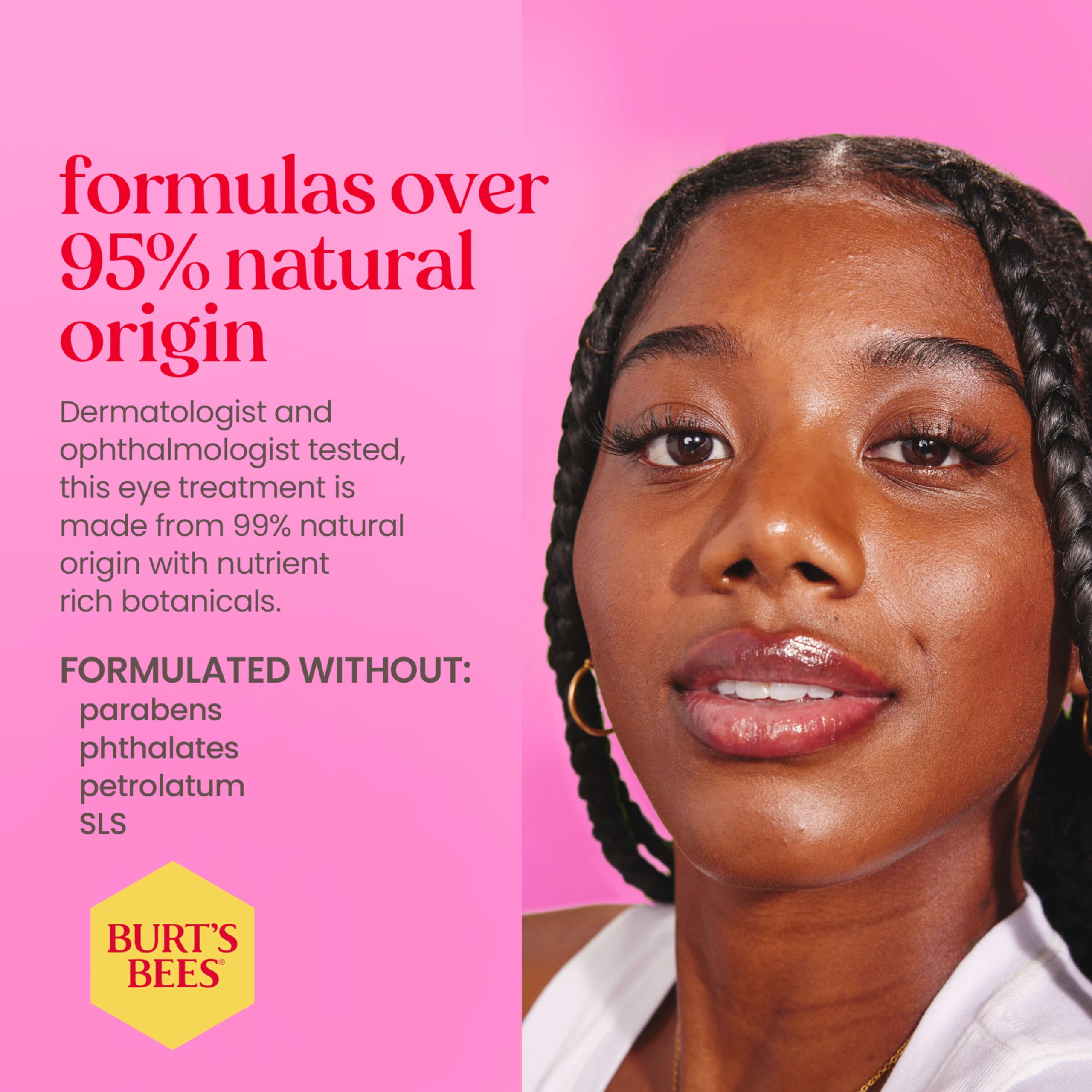 Burt's Bees firming undereye treatment for reducing fine lines wrinkles and dark circles
