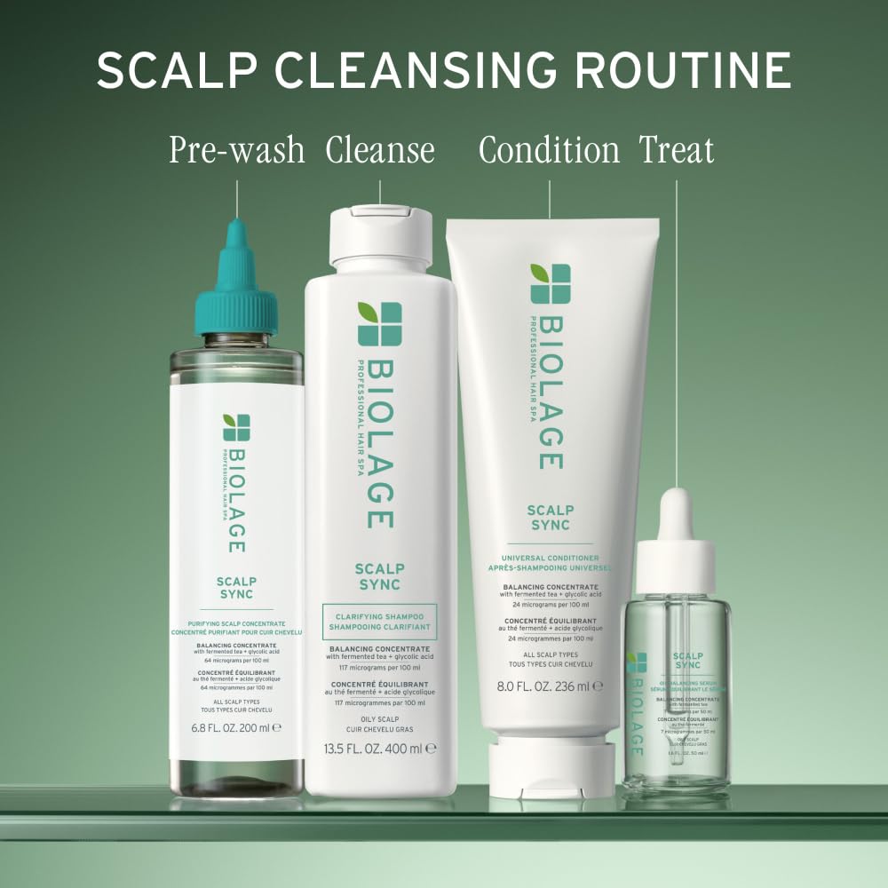 Biolage Scalp Sync Purifying Concentrate packaging box and bottle layout