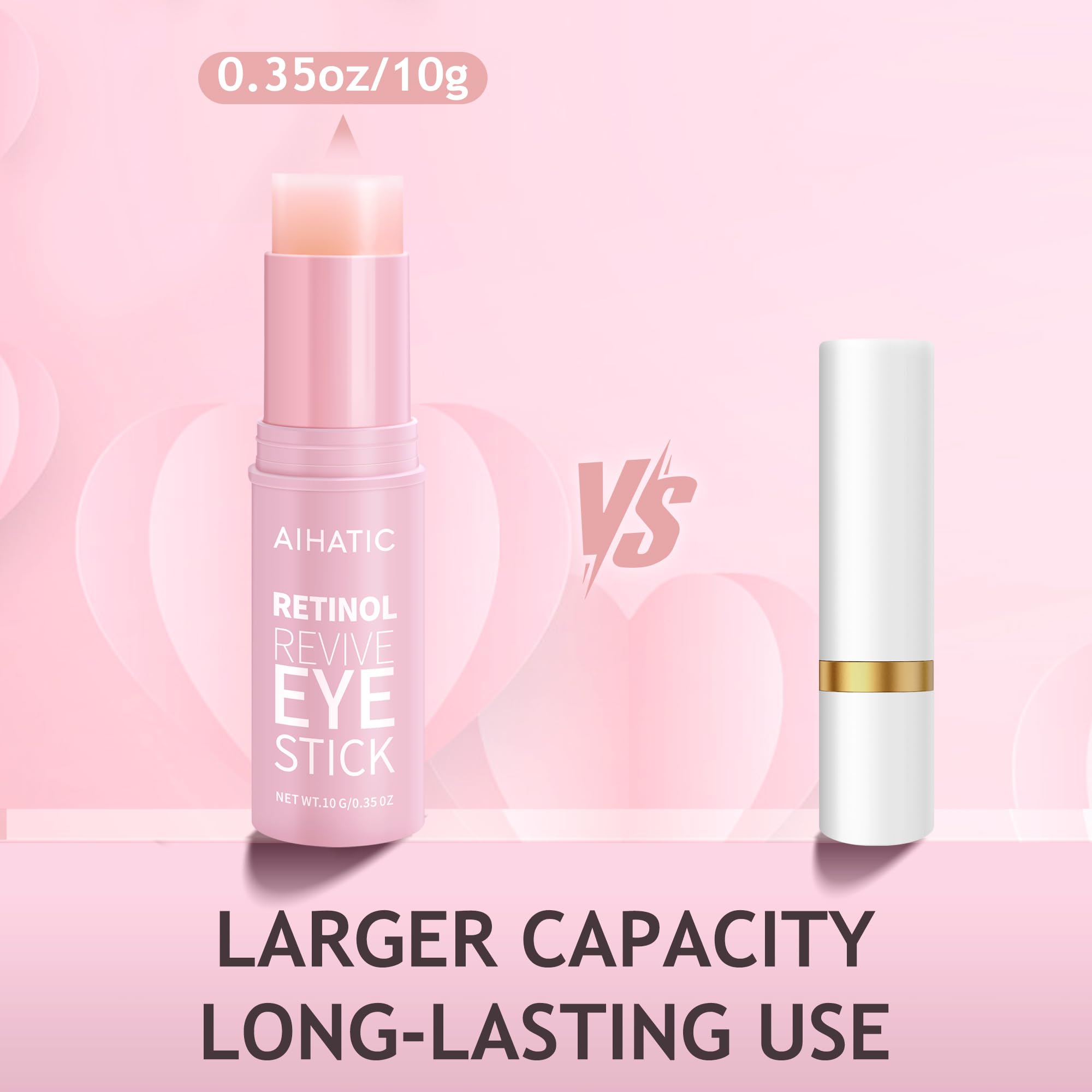 Velamo Advanced skincare eye stick texture shot showing smooth glide application