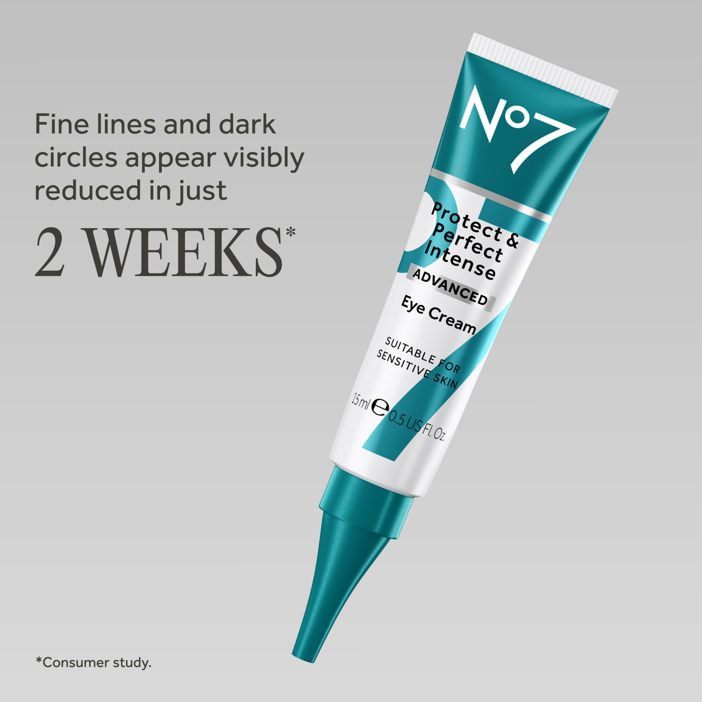 No7 Protect And Perfect Intense Advanced Eye Cream 15 milliliter tube packaging