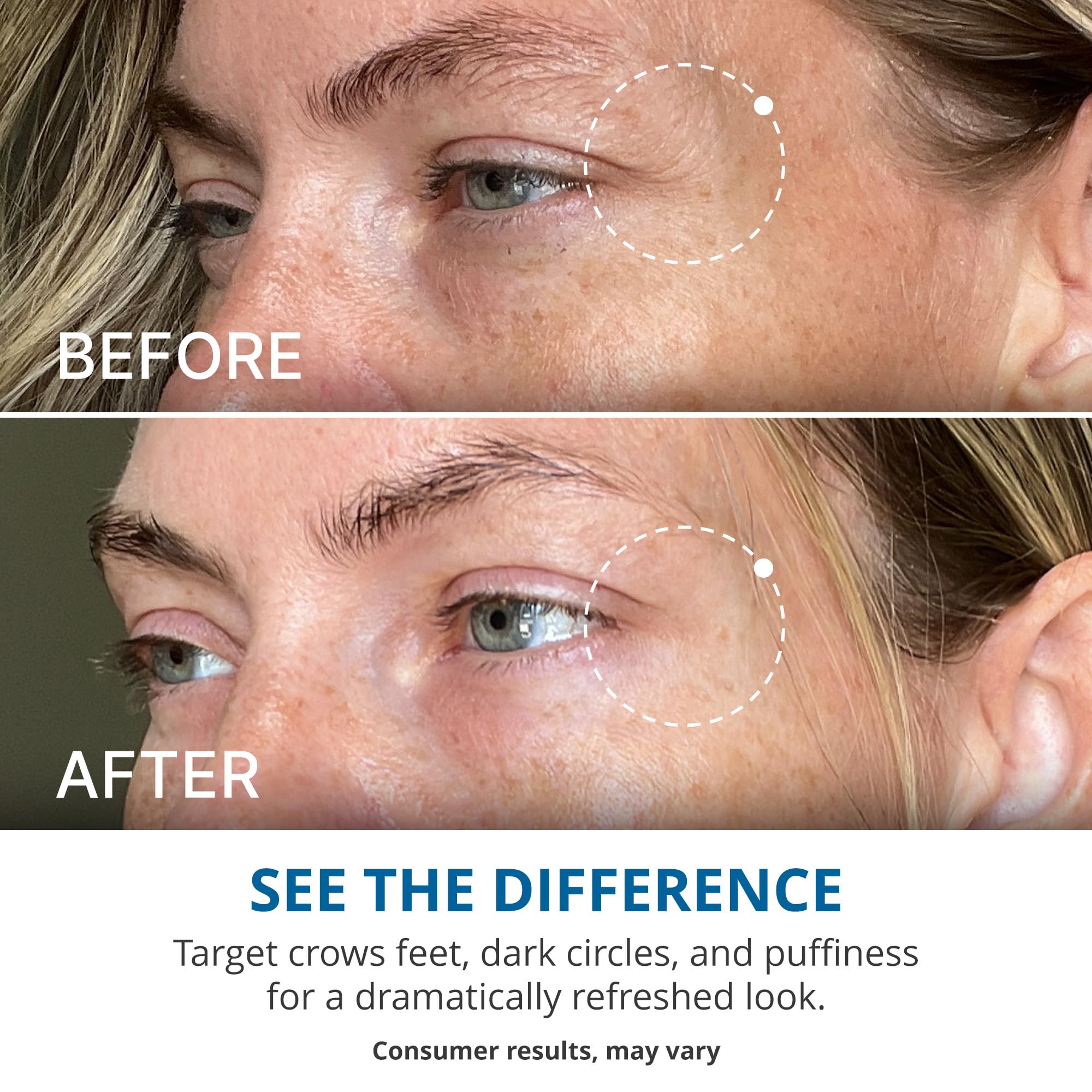 GoPure Advanced Repair Eye Cream packaging box showing clean skincare ingredients label