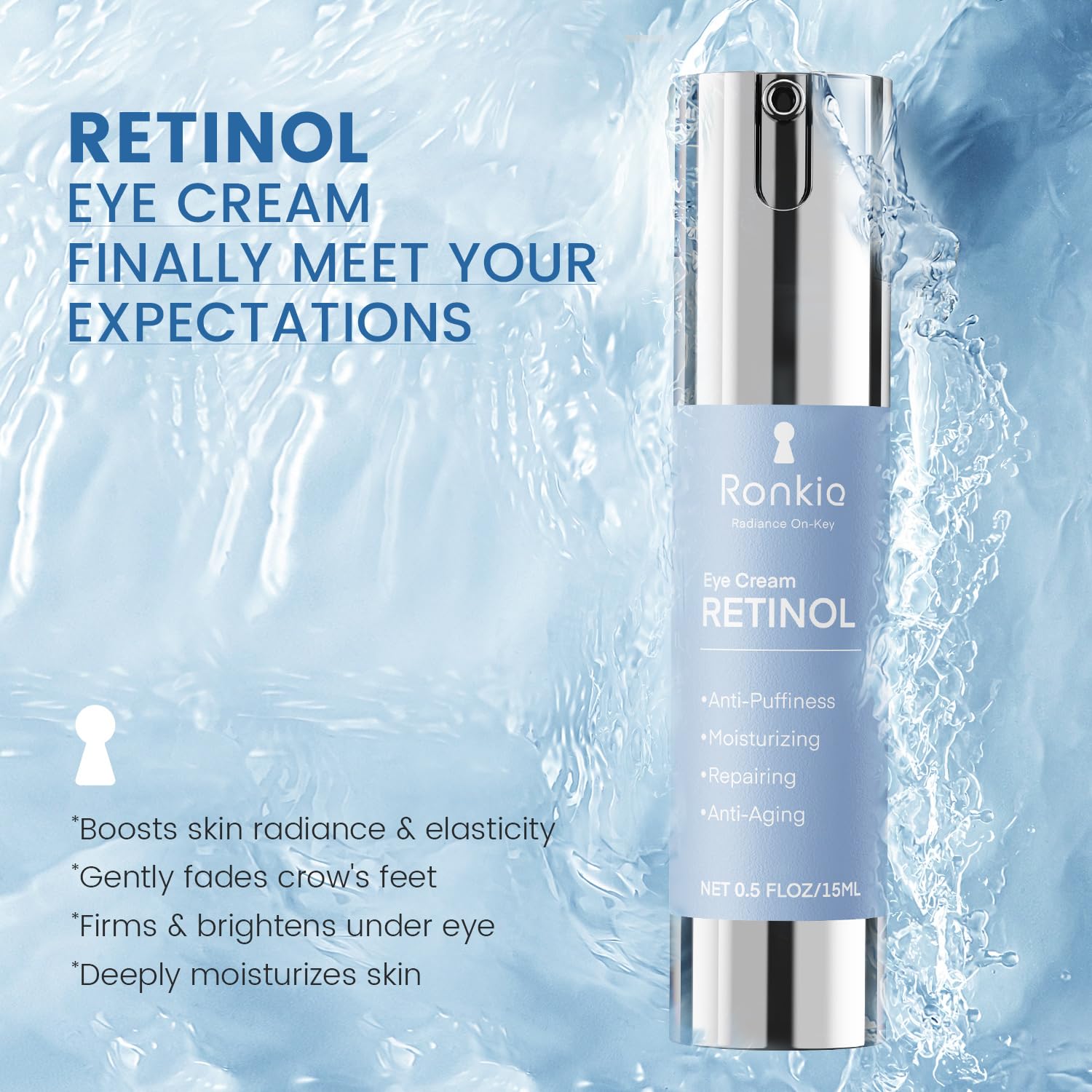 Ronkie night care eye cream for reducing eye bags and puffiness