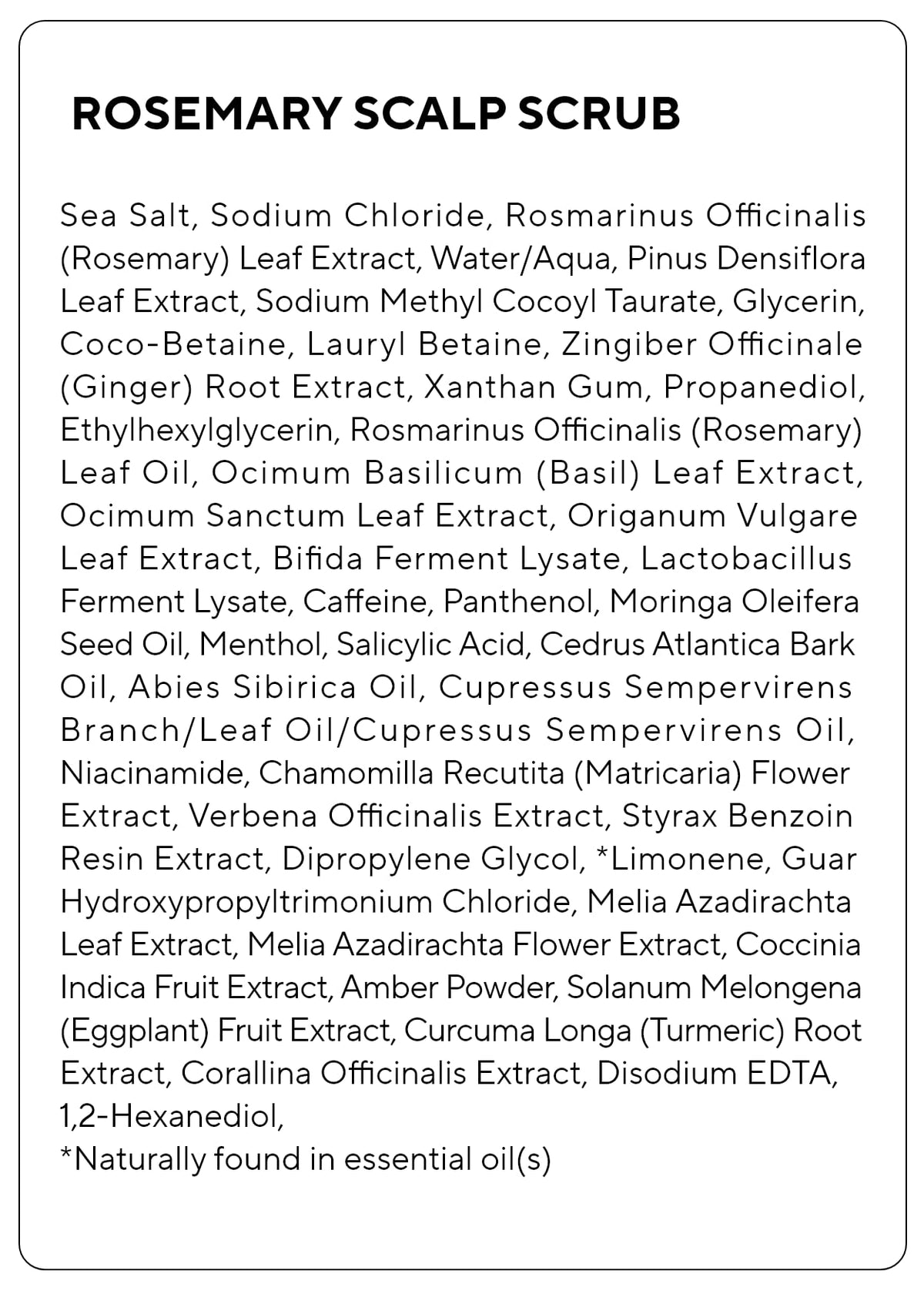 Aromatica Rosemary Scalp Scrub 165 Grams clean product display