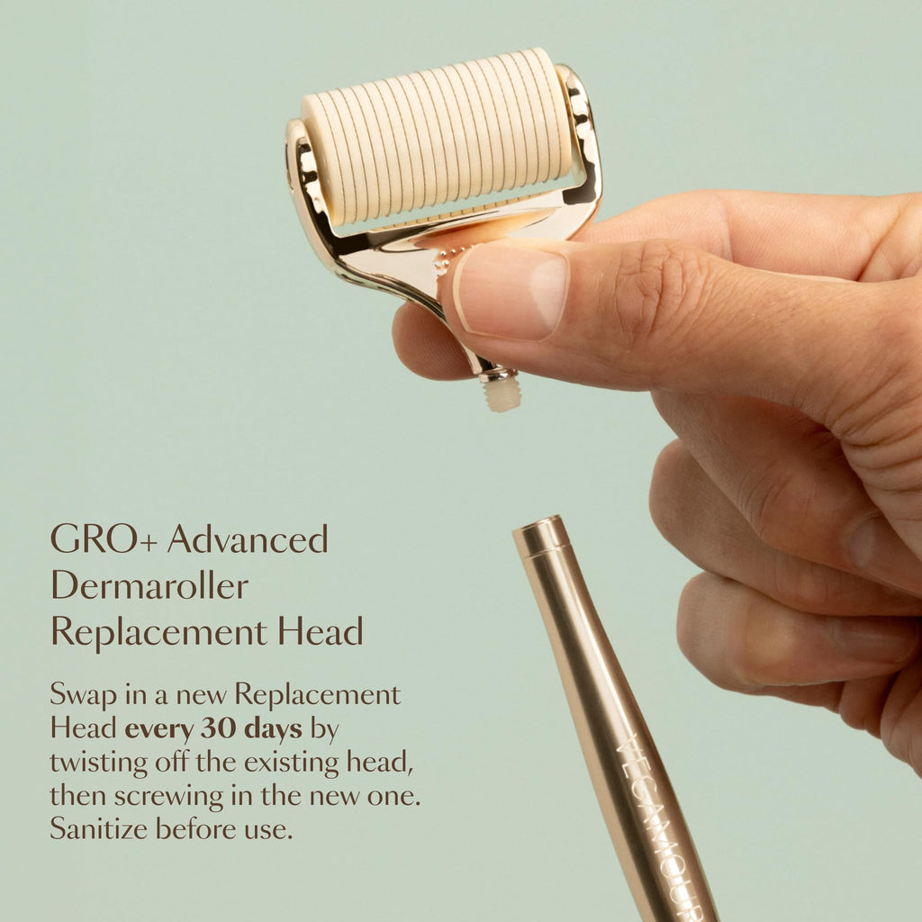 Ergonomic handle design of the Vegamour scalp dermaroller