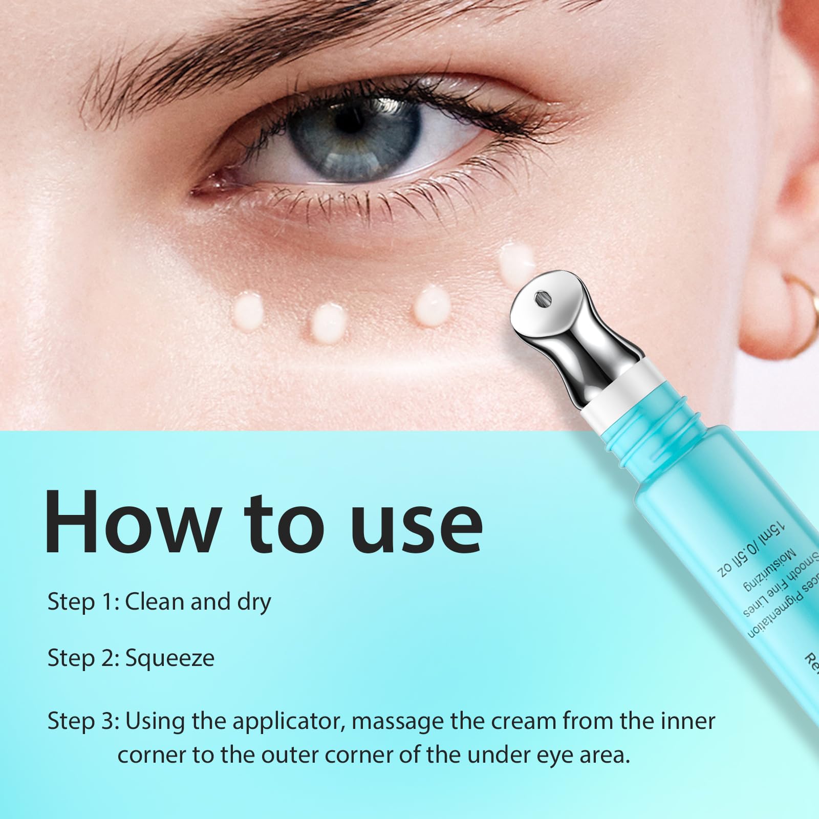 Side view of the Seacall brand retinol eye treatment highlighting its sleek packaging design.