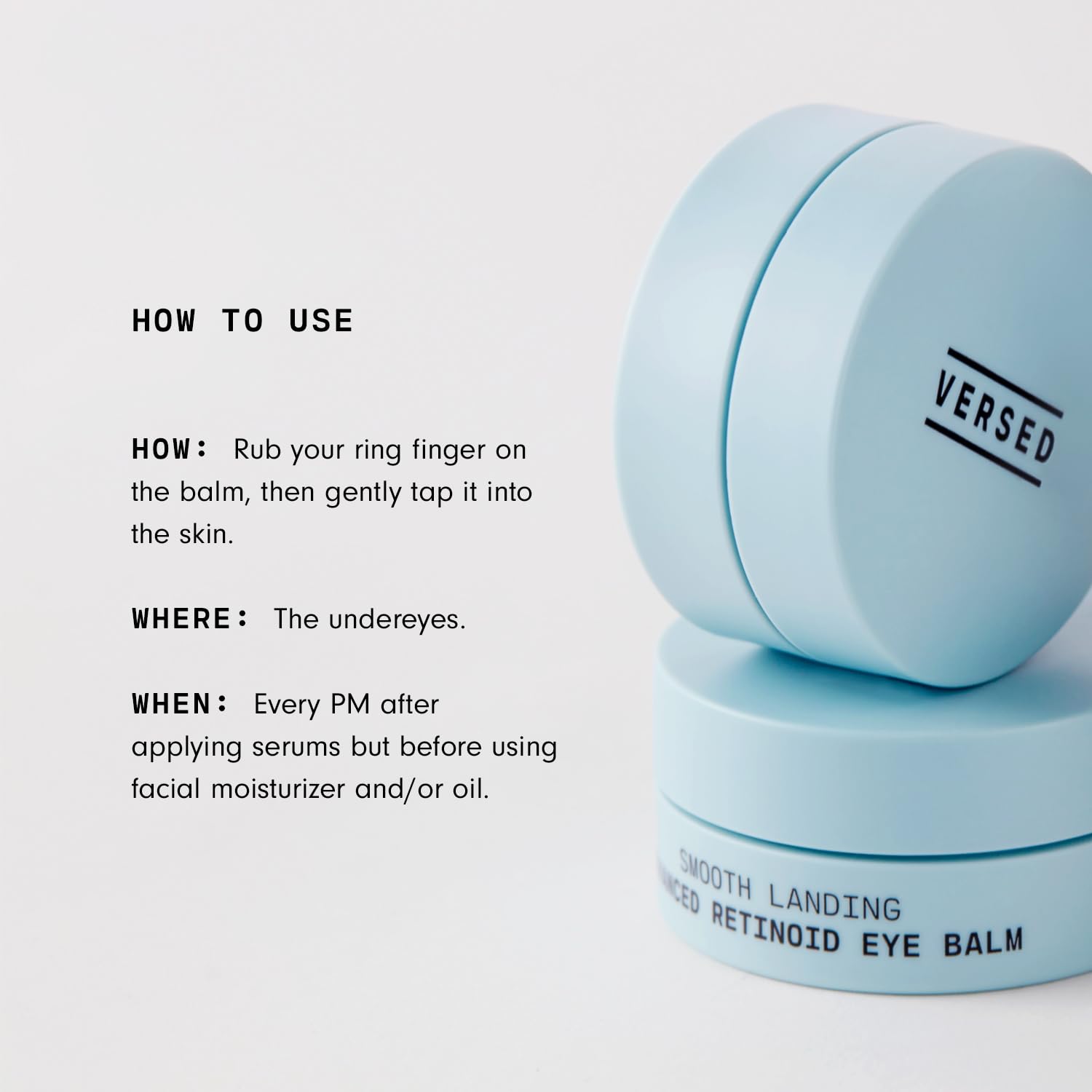 Versed nightly moisturizing eye firming cream texture close up