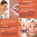 Before and after comparison of Terez & Honor rapid eye cream results
