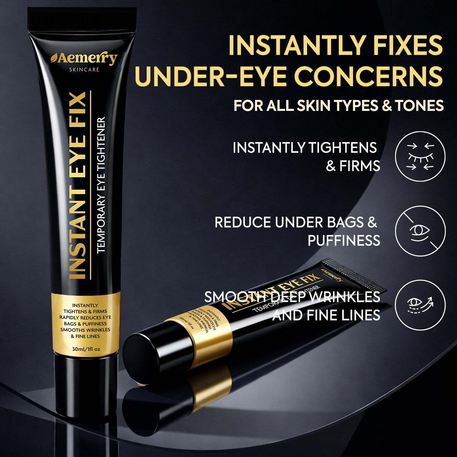 Aemerry temporary eye lifting formula ivory shade swatched on hand