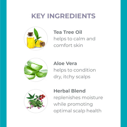 Derma E Scalp Relief Treatment serum packaging with tea tree oil