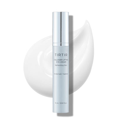 Full TIRTIR Collagen Lifting Eye Cream product range displayed on a clean surface