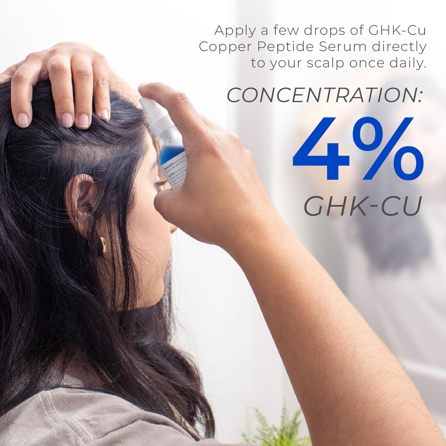 Neurogan GHK-Cu hair serum bottle with product information label