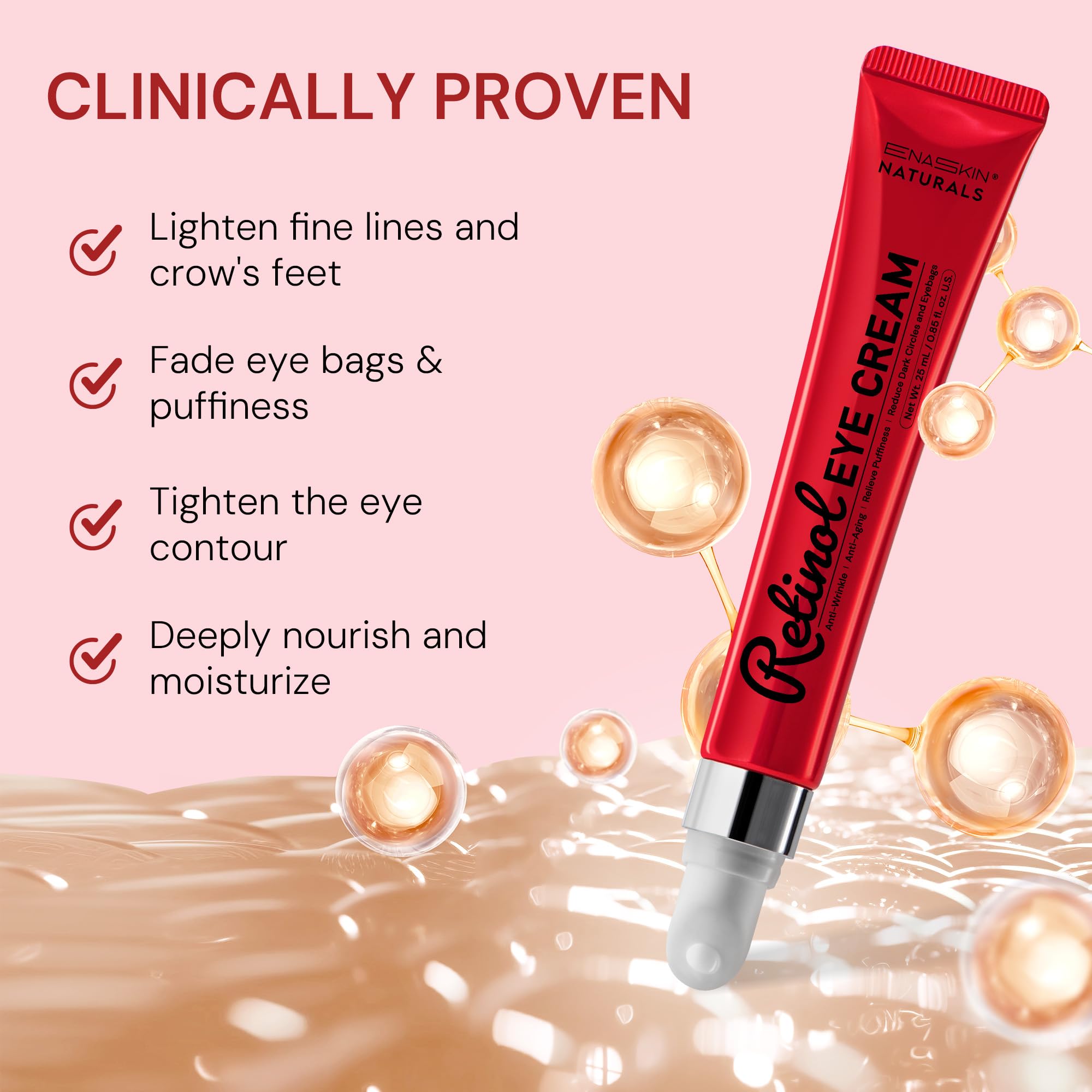 Enaskin Naturals under eye tightener unique applicator tip details