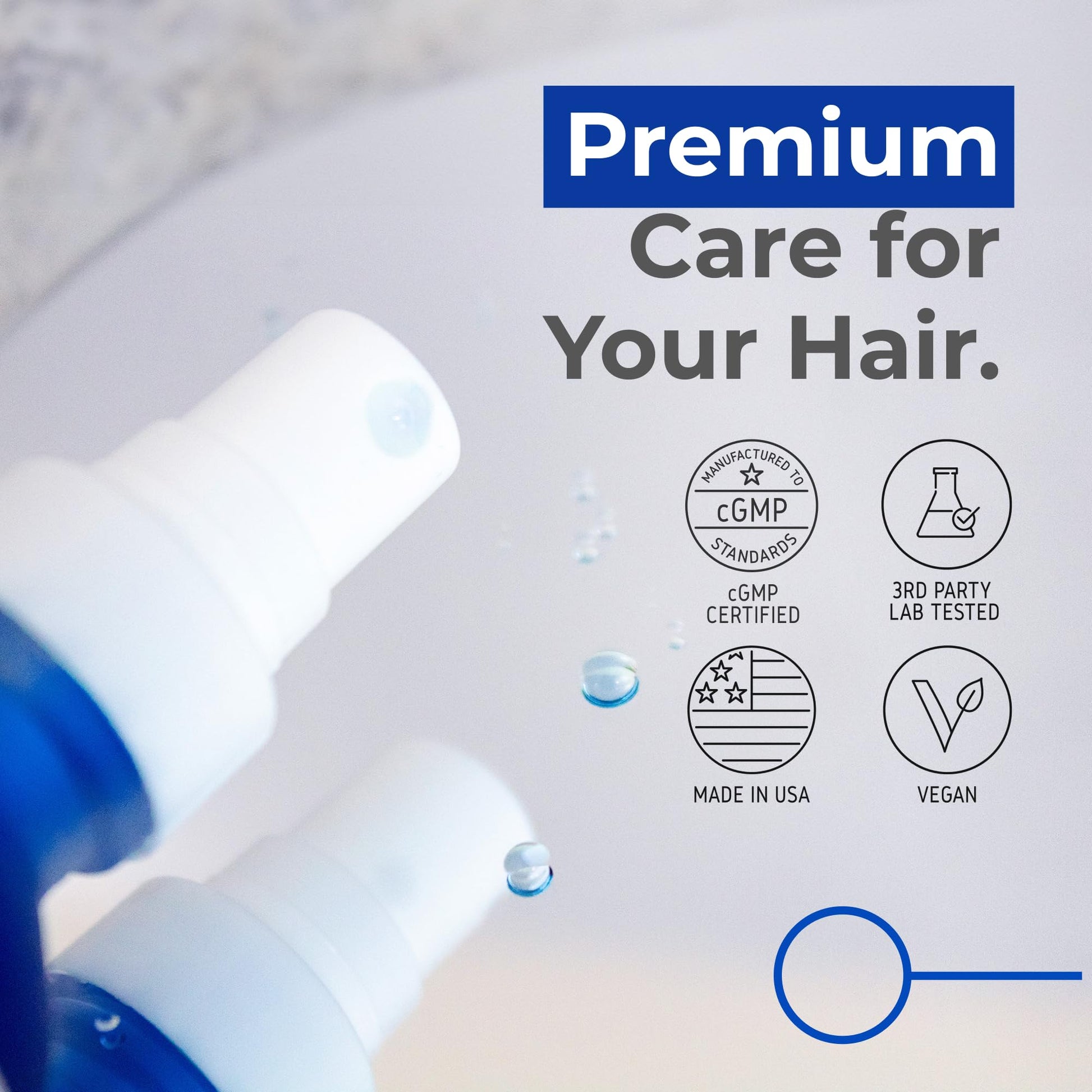 Group shot of Neurogan GHK-Cu serum bottle with skincare accessories