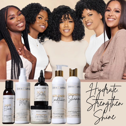 Bask And Lather Strengthen Shampoo 8 fluid ounce product display