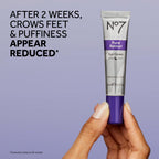 No7 Pure Retinol Under Eye Cream back label displaying ingredients and instructions