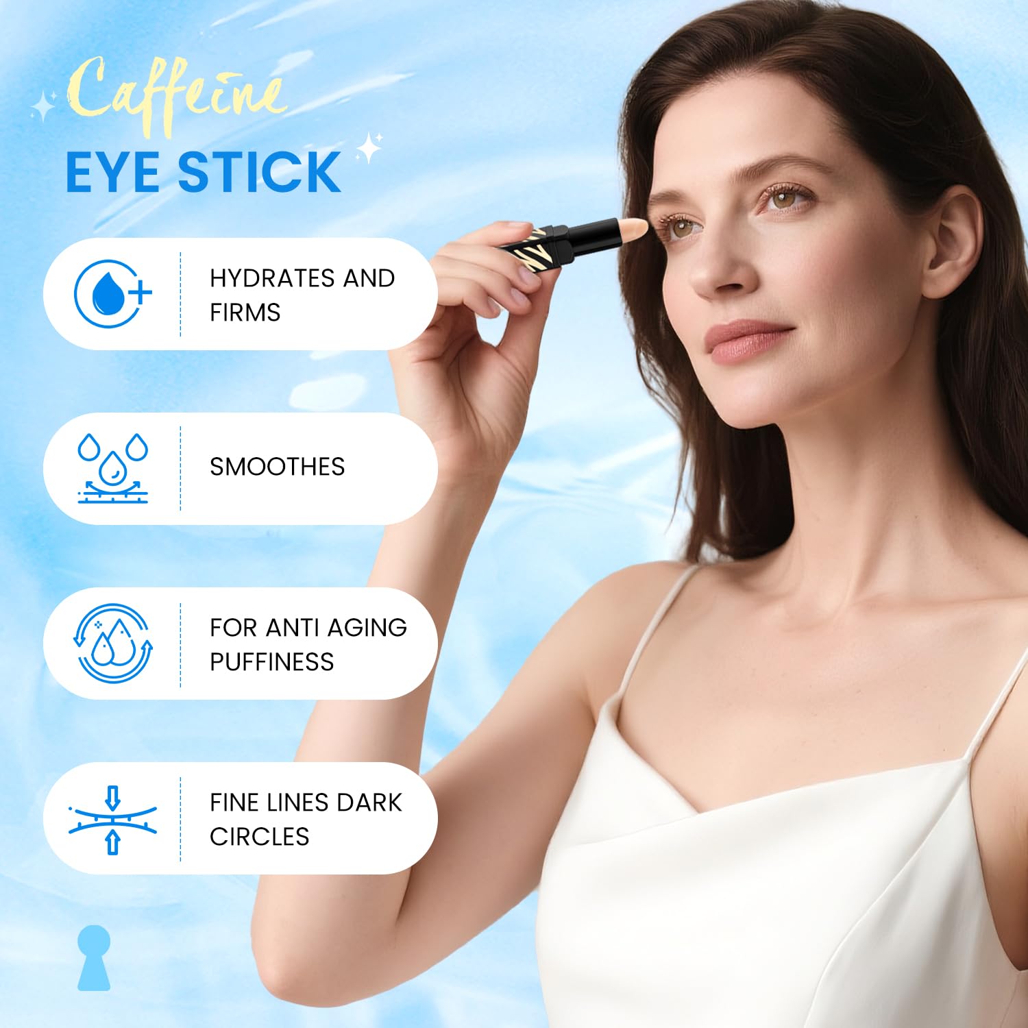 RONKIE under eye balm stick unboxed showcasing the smooth glide texture
