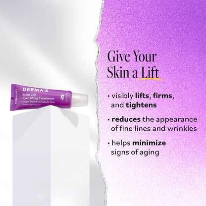Derma E Stem Cell Lifting Eye Treatment retail box back side