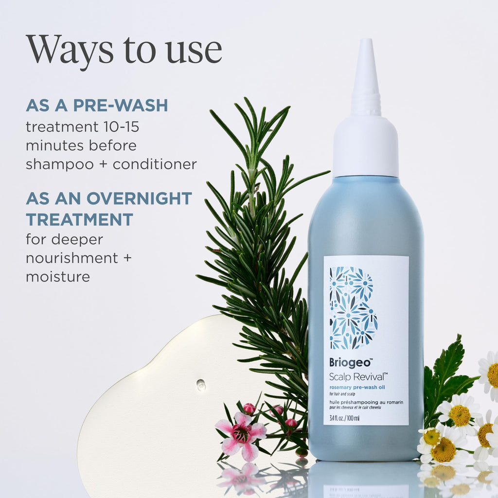 Briogeo Scalp Revival Rosemary Pre-Wash Oil back label information