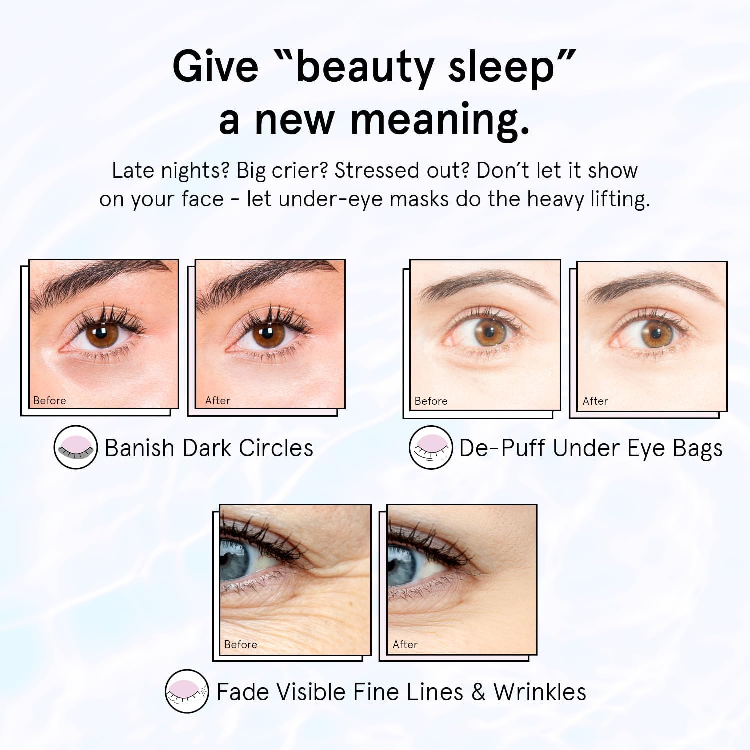 Authentic USA imported retinol eye patches for reducing fine lines and puffiness.