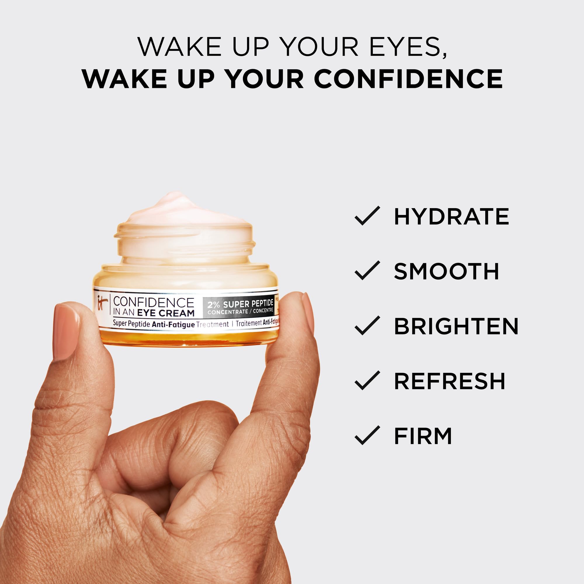 IT Cosmetics Confidence in an Eye Cream skincare routine bottle setup