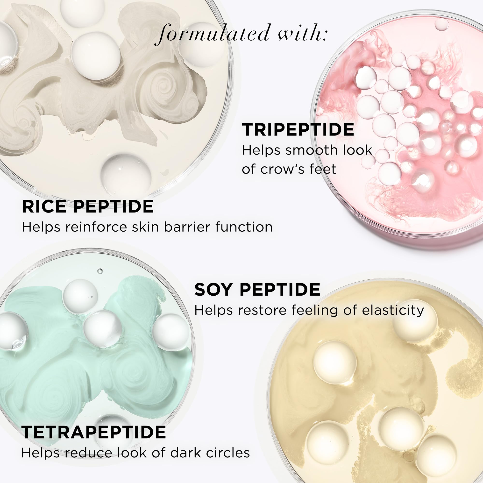 Texture swatch of lightweight 48 hour hydration eye cream on skin