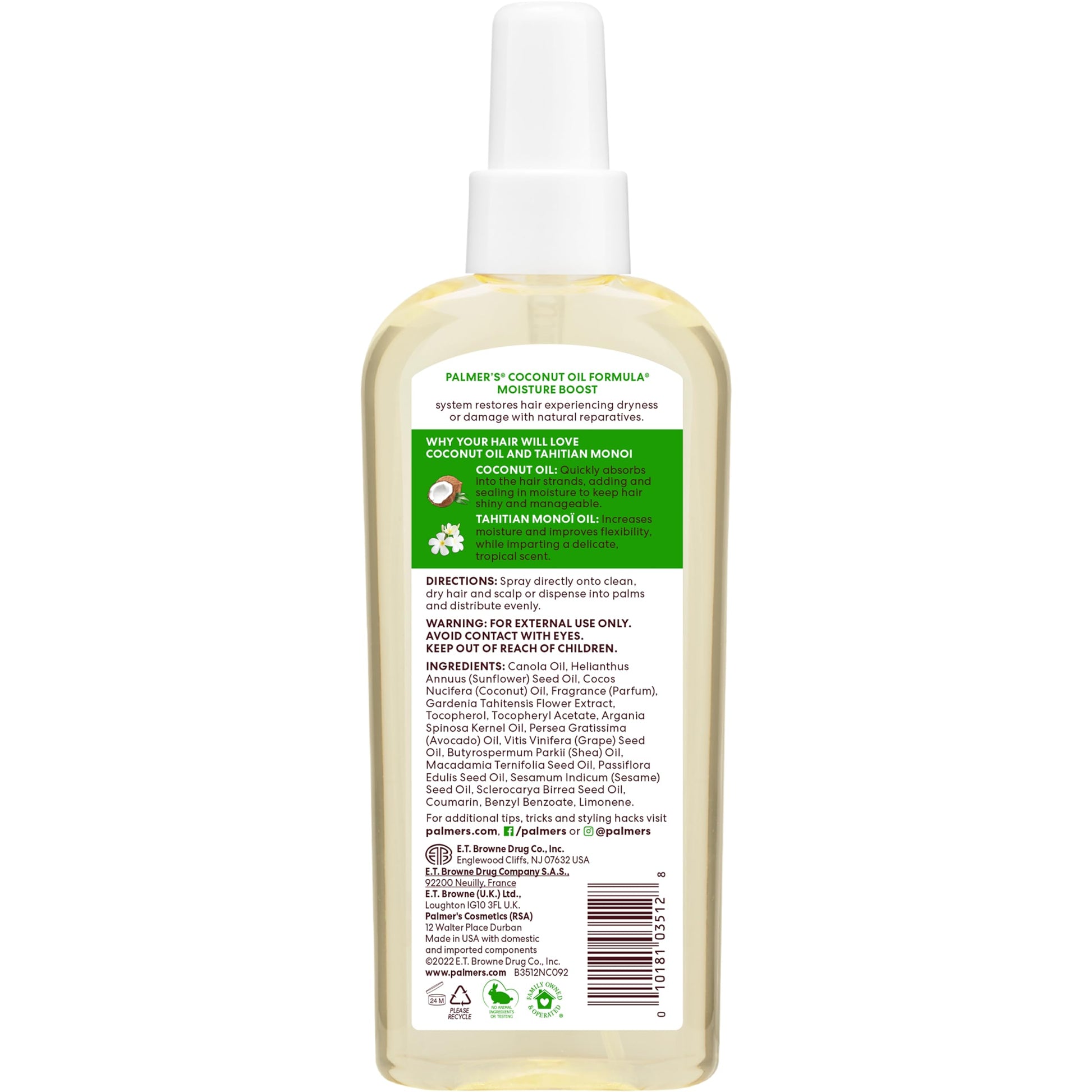 Palmers coconut oil moisture boost for curly and damaged hair