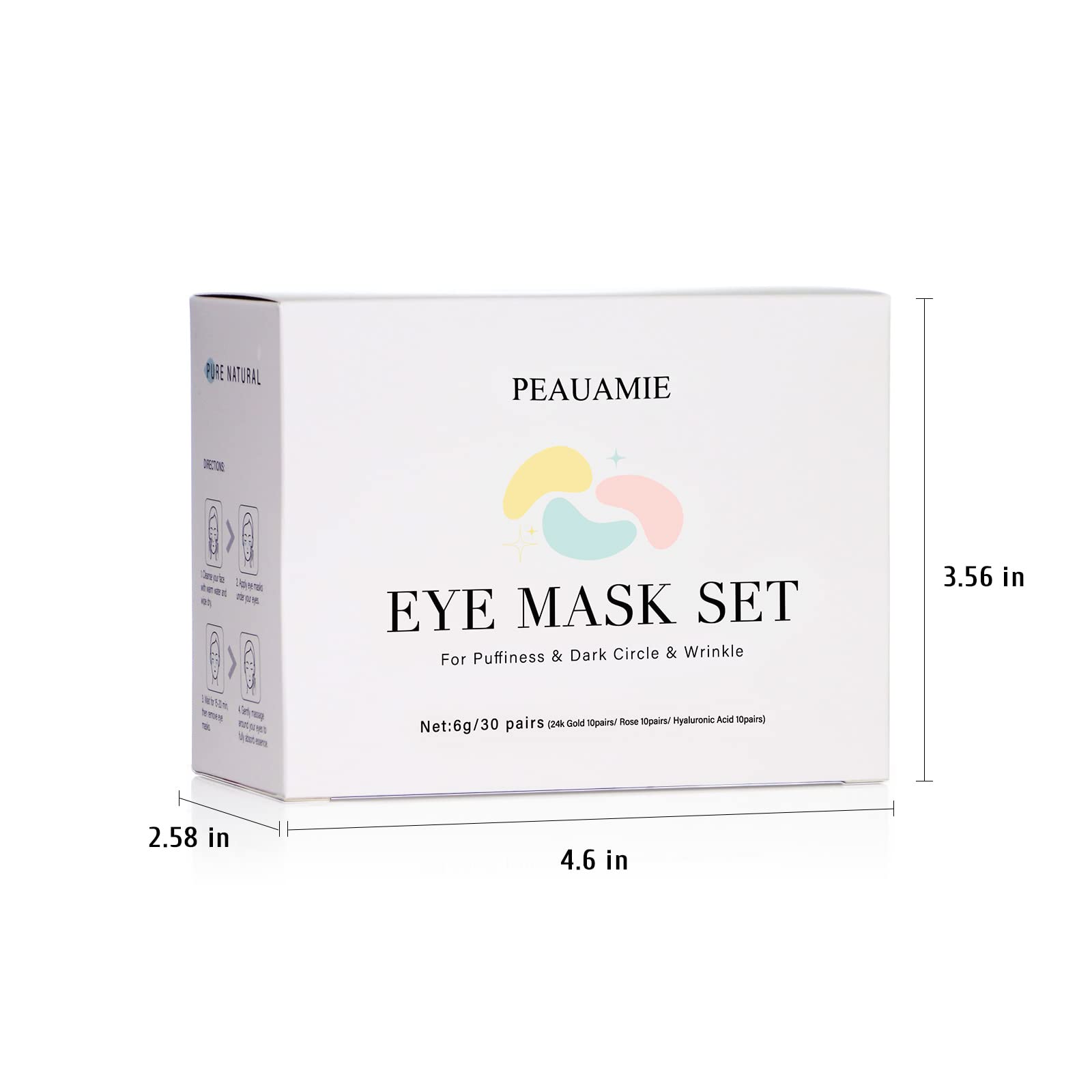 Detailed ingredients and usage of Peauamie eye mask set