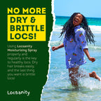 Locsanity hydrating mist bottle held in hand