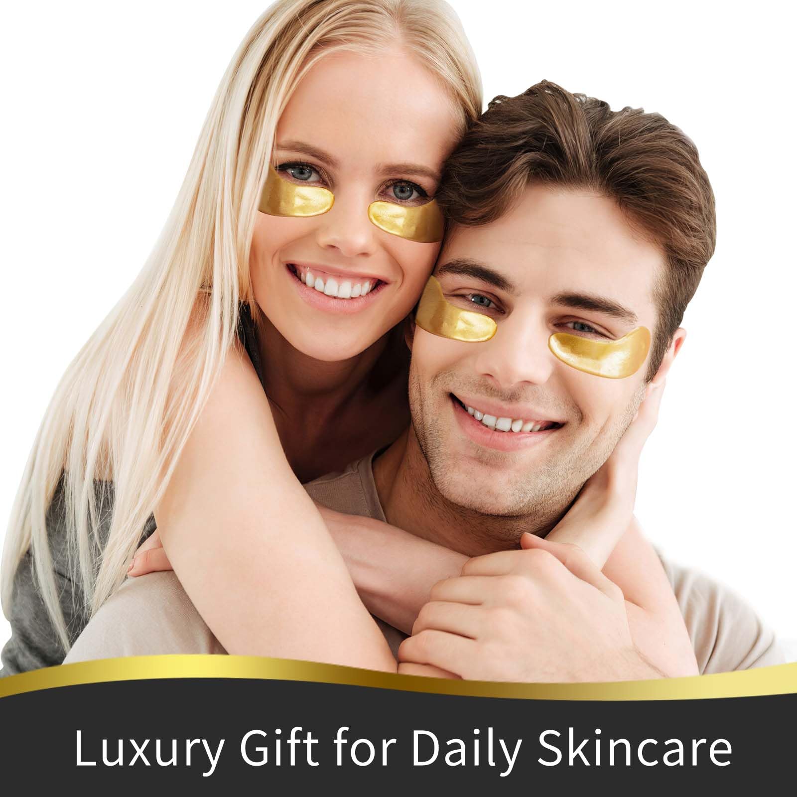 USTELIR multi-formula eye patches variety box layout for men and women skincare gift.