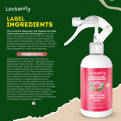 Usage of Locsanity refreshing spray on locs