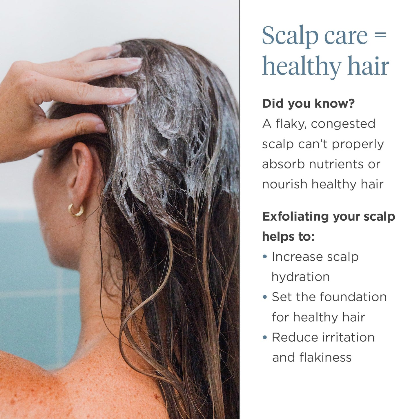 Natural charcoal and coconut oil shampoo for itchy scalp