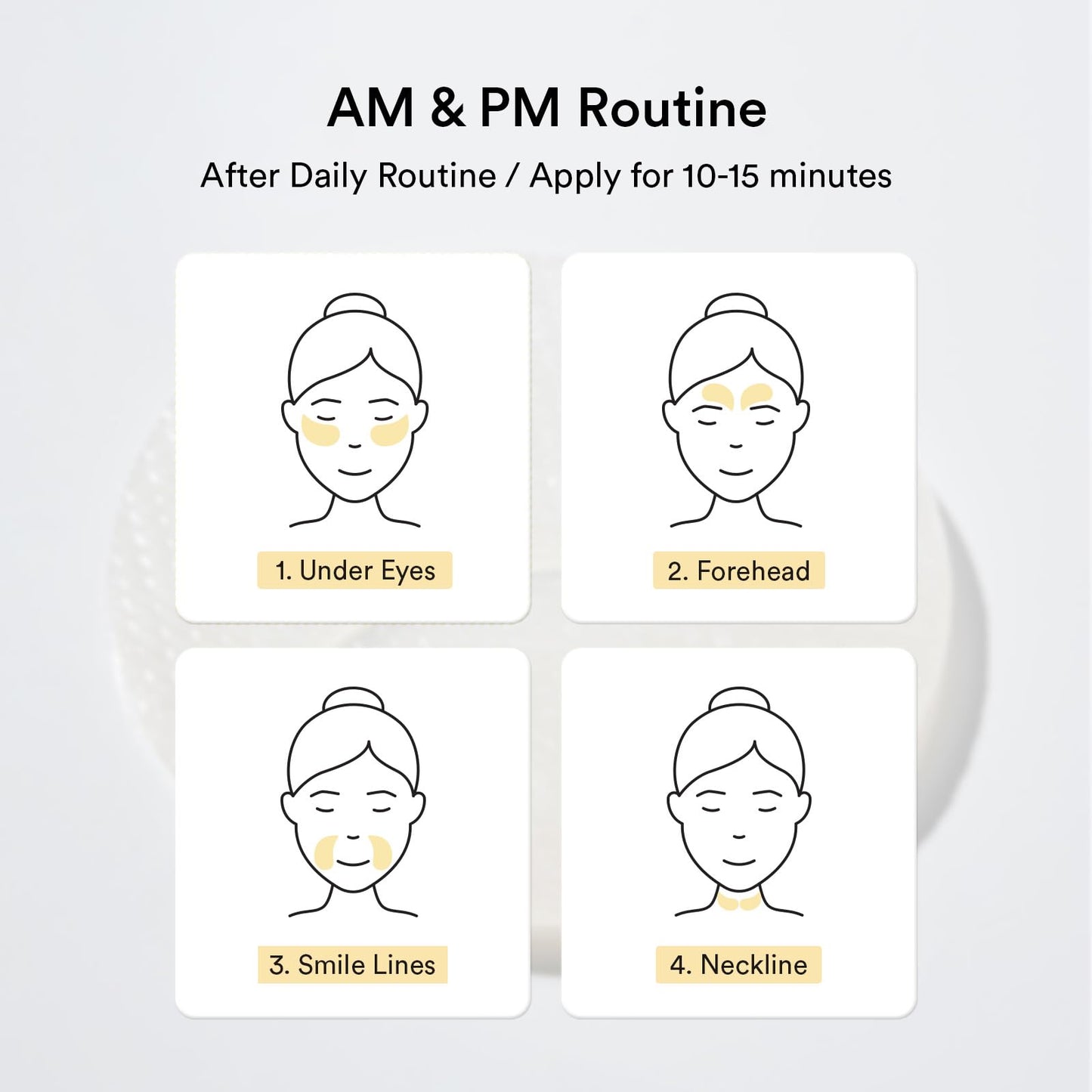 Premium under-eye patches with caffeine and peptides for wrinkles